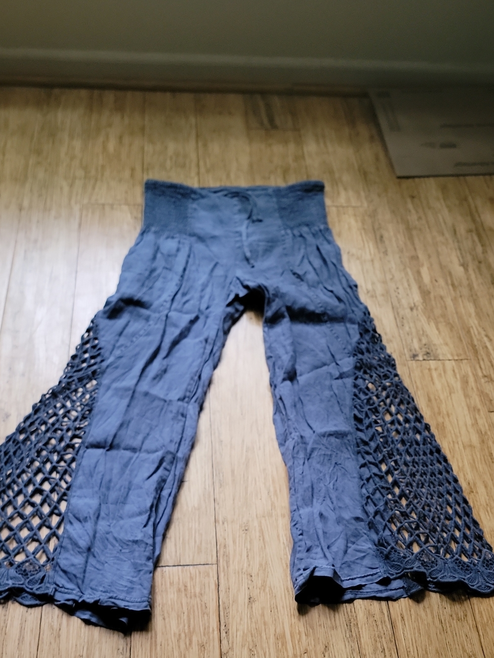 XCVI Casual Linen-Blend Pants in Slate Blue Medium